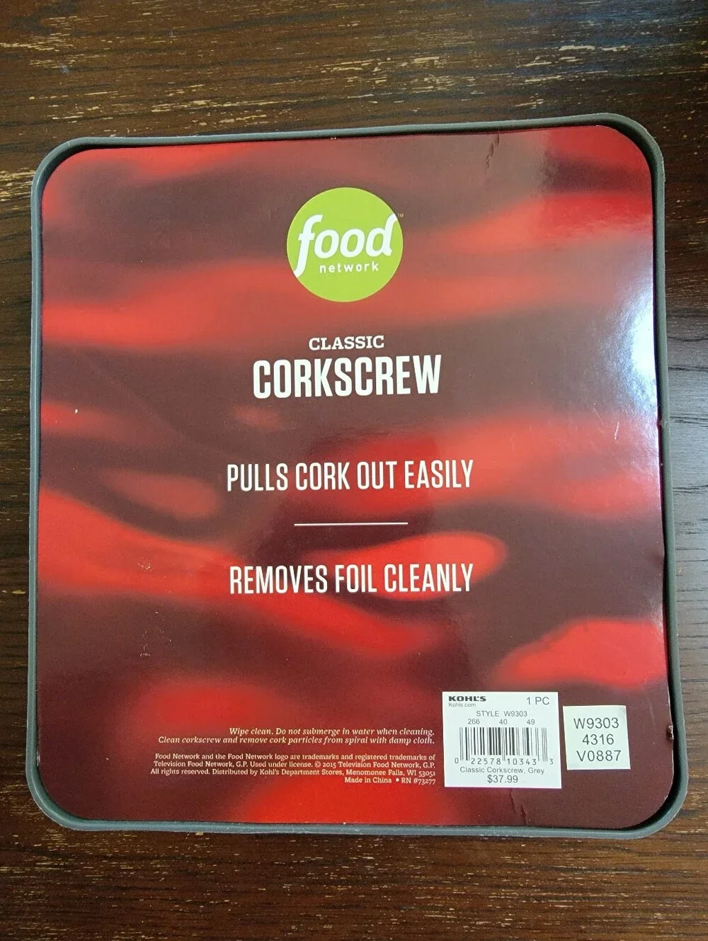 Food Network Silver Corkscrew Set